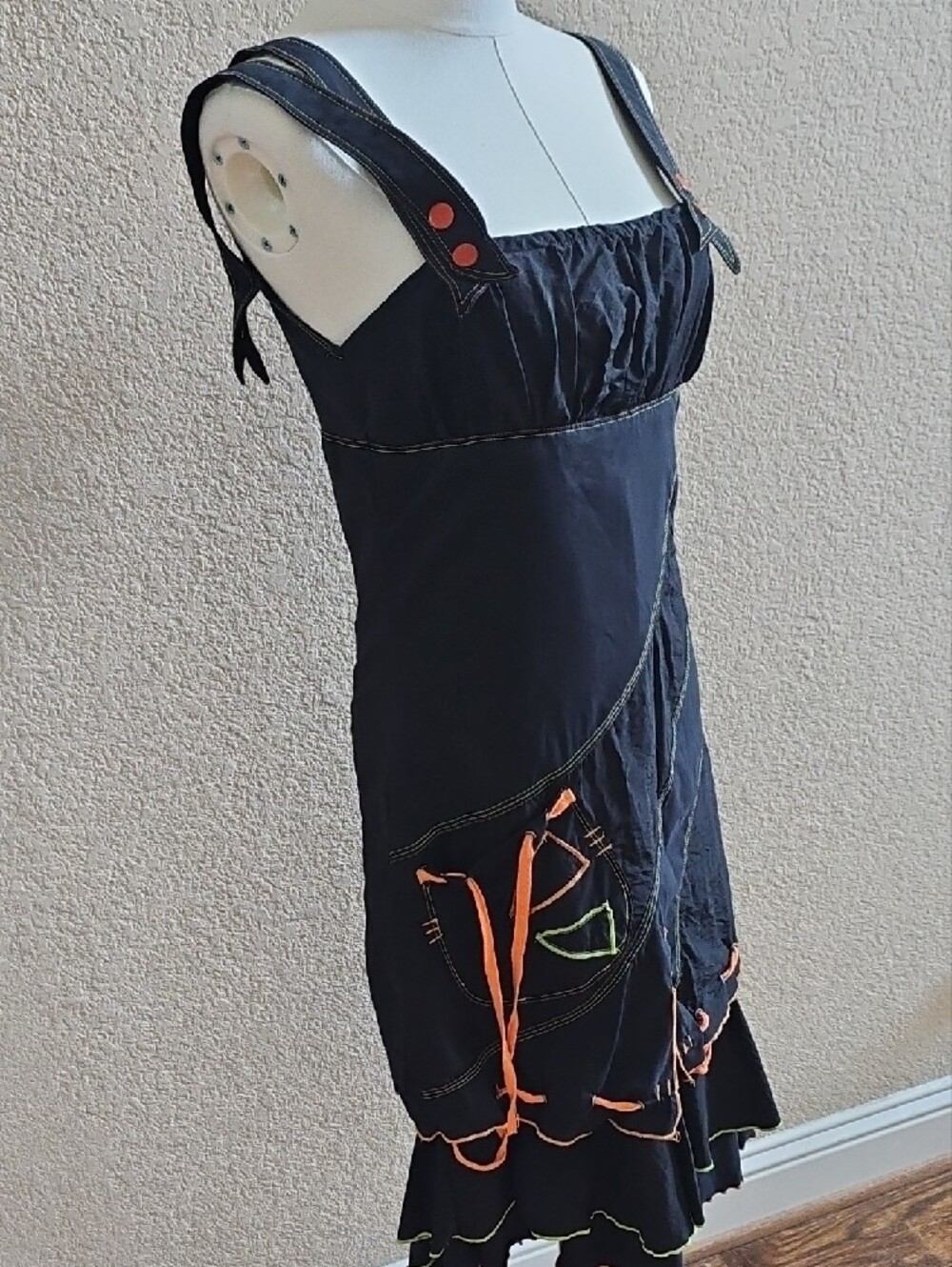 "Y2K deconstructed fairy grunge midi dress - Picture 2 of 9